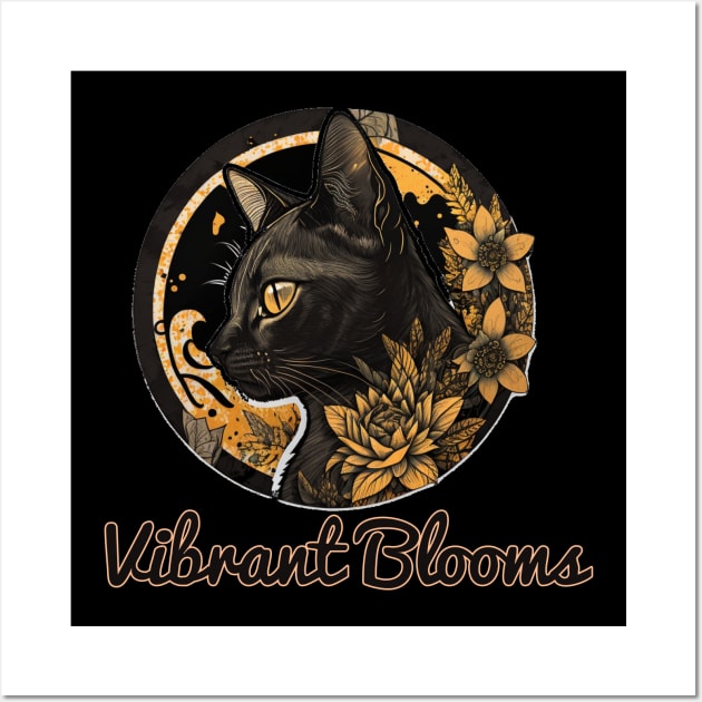 Celebrating Heritage: The African Black History Cat and Flowers Wall Art by Teeboom St